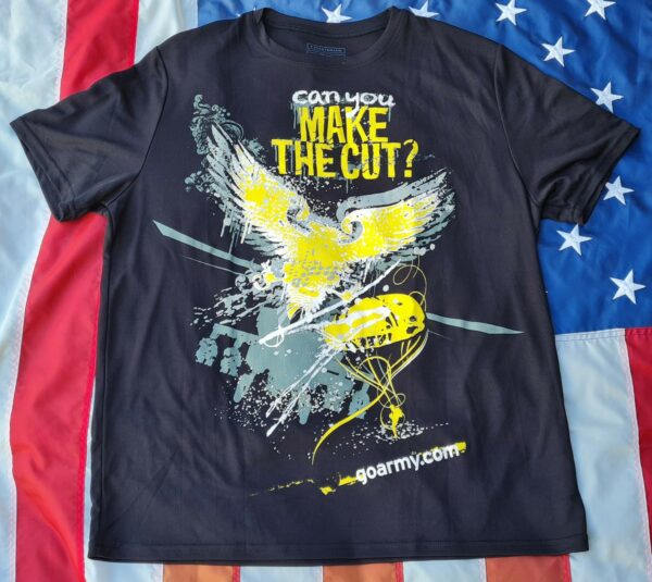 Original US Army PT (Physical Training) Promo T-Shirt - Schwarz / Gelb - Gr. XL