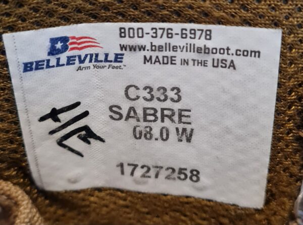 Original US Army Stiefel / Boots Belleville Gr. 8.0 W / C 333 Sabre - Coyote – Bild 4