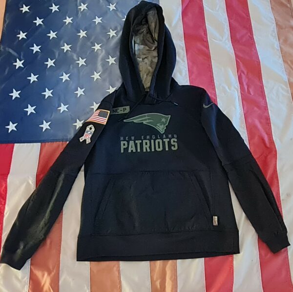Original NFL New England Patriots Pullover / mit US Flagge