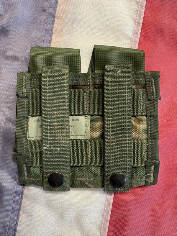 Original US Army High Explosive Pocket Double Molle II Pouch in woodland – Bild 2