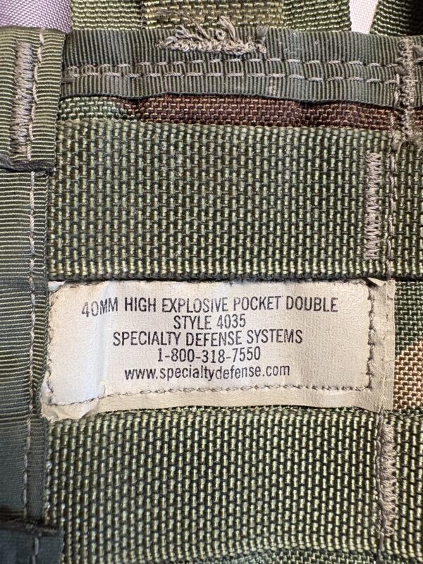 Original US Army High Explosive Pocket Double Molle II Pouch in woodland – Bild 3