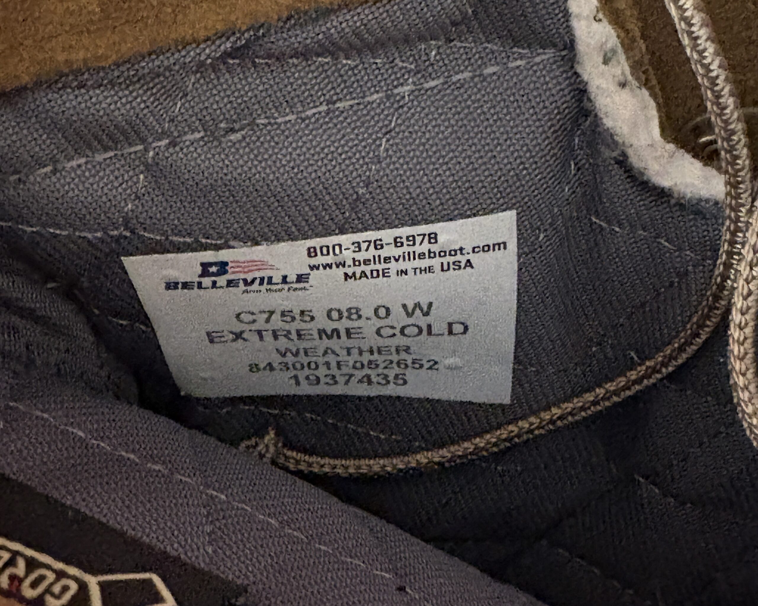 Original US Army Belleville Extreme Cold Weather C755 Boots / Stiefel - Gr. 8 W - Coyote – Bild 5